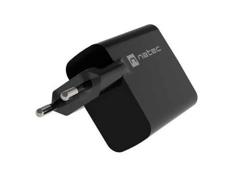 Ładowarka sieciowa Ribera GAN 1X USB-A + 1X USB-C 45W Czarna Natec