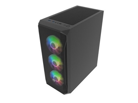 Obudowa Fury Shobo SH4F RGB Midi Tower z oknem Czarna Natec