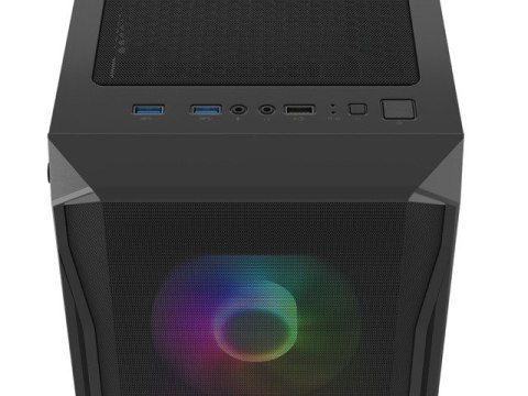 Obudowa Fury Shobo SH4F RGB Midi Tower z oknem Czarna Natec
