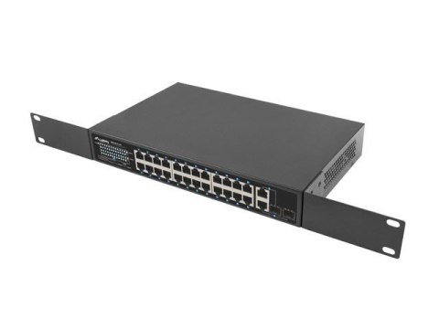 Przełącznik 24X 100MB POE+ /2x COMBO 250W RSFE-24P-2C-250 Lanberg