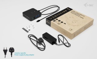 Stacja dokująca USB-C DP Dual HDMI Power Delivery 100W + Uniwersalna Ładowarka 100W I-tec