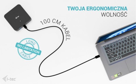 Stacja dokująca USB-C DP Dual HDMI Power Delivery 100W + Uniwersalna Ładowarka 100W I-tec