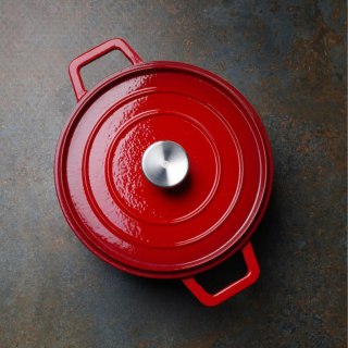 Garnek żeliwny emaliowany 3.7 l czerwony - Hendi 626832 Hendi