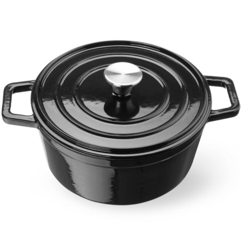 Garnek żeliwny emaliowany owalny 3.7 l 317x240x105 mm Hendi