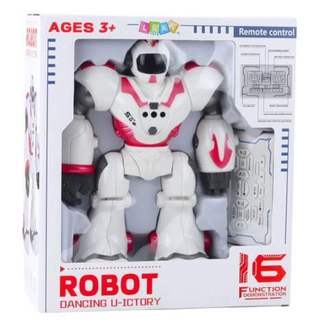 Robot Interaktywny Zdalnie Sterowany RC 16 Funkcji Światła Dźwięki Różowy LEAN Toys