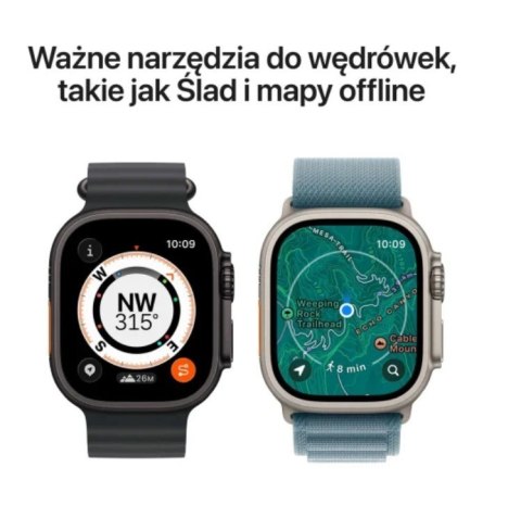 Watch Ultra 3 GPS + Cellular koperta 49 mm z tytanu w kolorze naturalnym, opaska Alpine w kolorze jasnoniebieskim - rozmiar L Apple