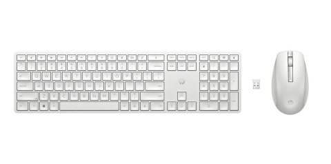 Zestaw klawiatura i mysz 650 bezprzewodowy biały 4R016AA#ABB HyperX