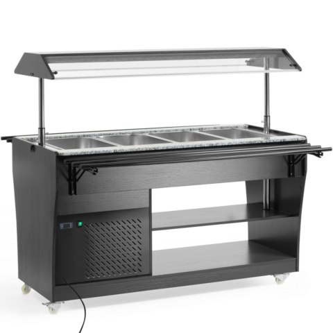 Bufet bar stół chłodniczy sałatkowy z oświetleniem daszkiem 4 pojemniki GN 1/1 2-10C 170 W ARKTIC