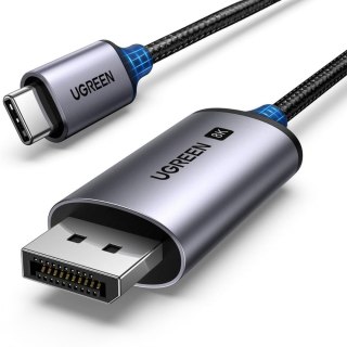 Kabel przewód audio video USB-C - DisplayPort 8K HDR HDCP2.3 eARC 3m szary UGREEN