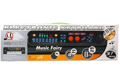 Keyboard Organy z Mikrofonem 37 Klawiszy USB LEAN Toys