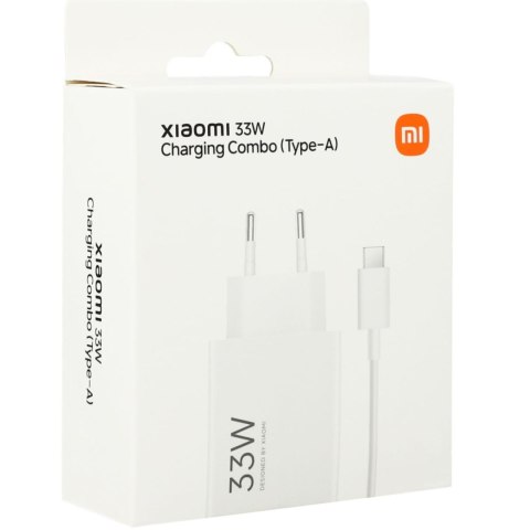 Ładowarka sieciowa USB-A 33W z kablem USB-C - biała XIAOMI