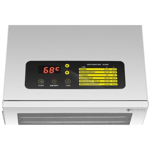 Profesjonalna suszarka do żywności ziół owoców grzybów 12 rusztów 800 W Royal Catering