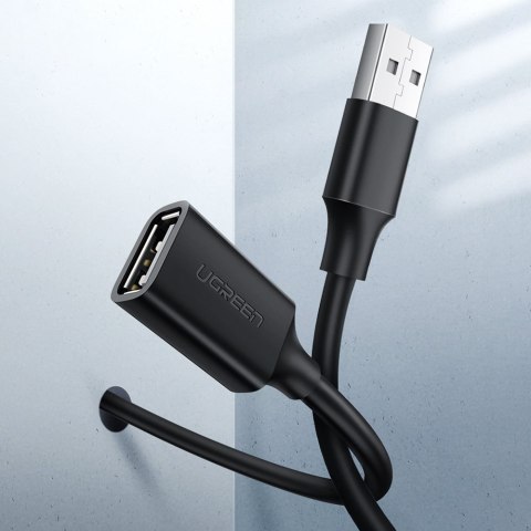 Przedłużacz adapter do kabla przewodu USB 2.0 50cm czarny UGREEN
