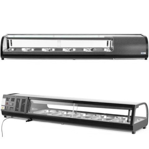 Witryna chłodnicza ekspozycyjna z oświetleniem LED 5 x GN 1/2 190 W ARKTIC