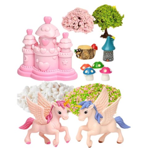 Zestaw Kreatywny Terrarium Jednorożce Lampka Nocna Sterowanie Głosem DIY LEAN Toys