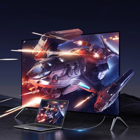 Kabel przewód DisplayPort - HDMI 4K 60Hz 3m - szary UGREEN