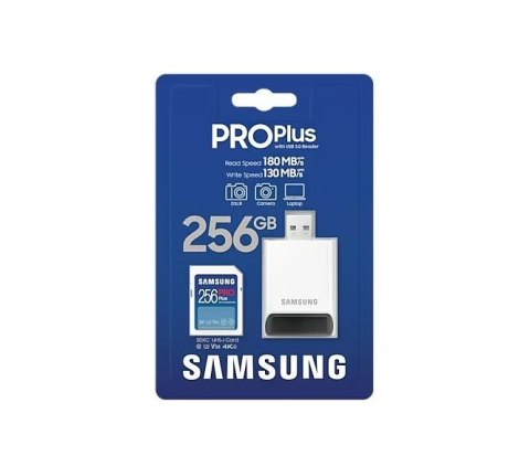 Karta pamięci SD PRO Plus MB-SD256SB/WW 256GB + czytnik Samsung