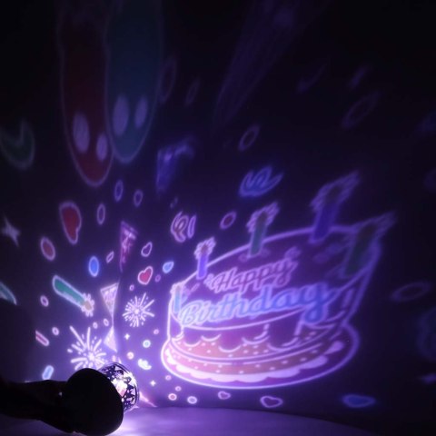 Lampka nocna projektor gwiazd LED USB obrotowy 6 motywów pilot jelonek Kik Sp. z o. o. Sp. k.