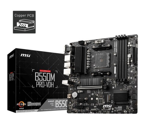 Płyta główna B550M PRO-VDH AM4 4DDR4 HDMI/DP/VGA mATX MSI