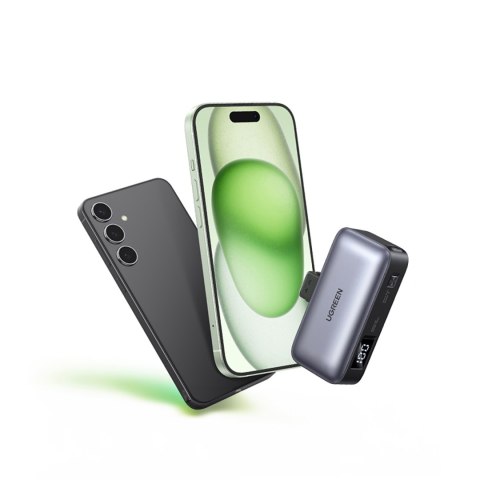 Powerbank 5000mAh zintegrowane złącze USB-C (męski) / USB-C (żeński) - szary UGREEN