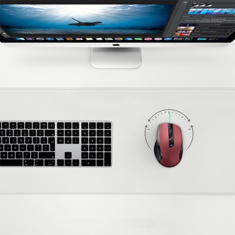 Precyzyjna mysz bezprzewodowa USB 2.4GHz Bluetooth 5.0 optyczna 4000 DPI czerwona UGREEN