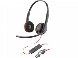 Słuchawki Blackwire 3220 Stereo USB-C Headset +USB-C/A Adapter 8X228A POLY