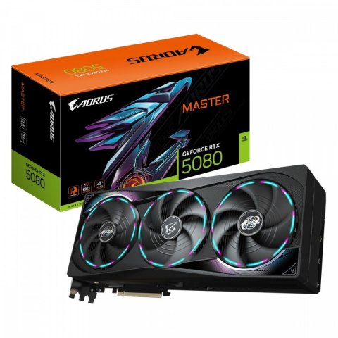 Karta graficzna GeForce RTX 5080 AORUS MASTER 16G 256BIT GDDR7 3DP/HDMI Gigabyte
