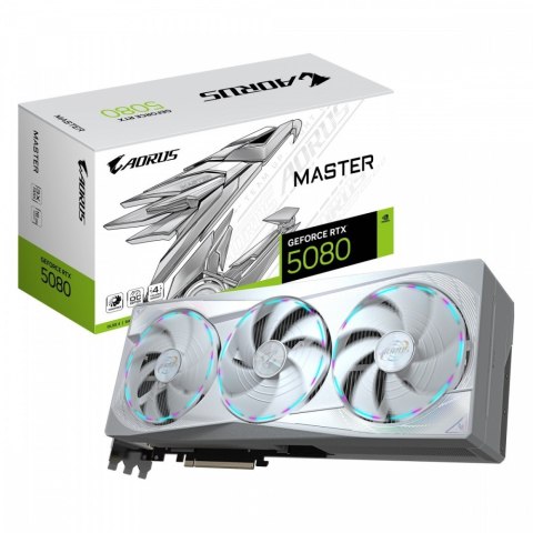 Karta graficzna GeForce RTX 5080 AORUS MASTER ICE 16G 256BIT GDDR7 3DP Gigabyte