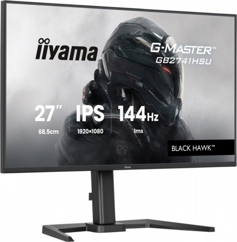 Monitor 27 cali GB2741HSU-B1 IPS,FHD,144Hz,1ms,2xUSB,350cd,HDMI,DP, HAS (150) PIVOT IIYAMA