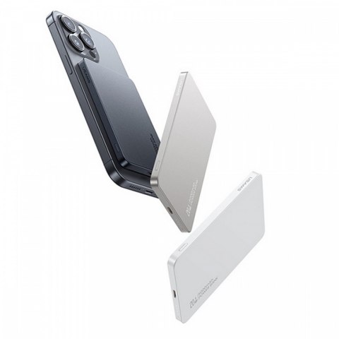 PowerBank 5000mAh 20W Indukcyjny Magsafe PD Fast Charge tytanowy USAMS