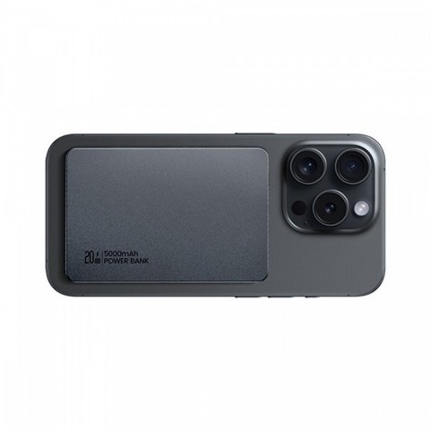 PowerBank 5000mAh 20W Indukcyjny Magsafe PD Fast Charge tytanowy USAMS