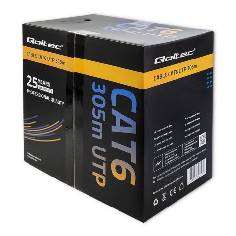 Kabel sieciowy/skrętka UTP | CAT6 | 305m Qoltec