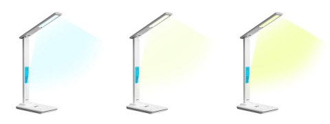 Lampa biurkowa LED z ładowarką indukcyjną LEDITOU MT222 (Biała) Media-Tech