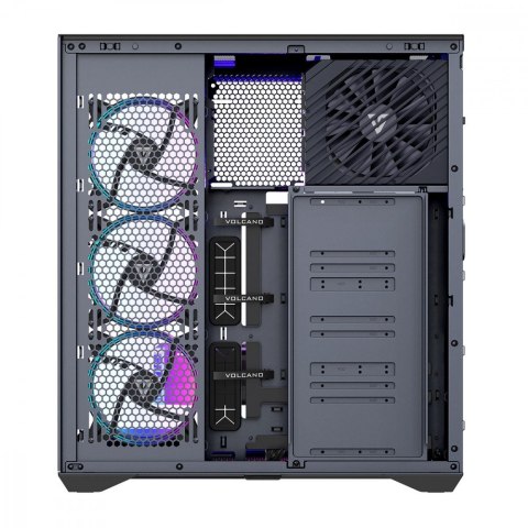 Obudowa Volcano Space XL ARGB Full Tower 5 wentylatorów, czarna MODECOM