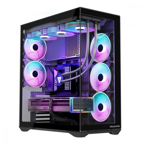 Obudowa Volcano Space XL ARGB Full Tower 5 wentylatorów, czarna MODECOM