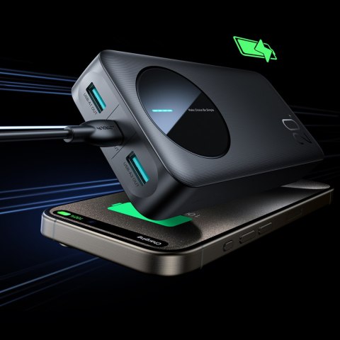 Powerbank JR-PBF14 20000mAh 2.4A 2x USB-A 1x USB-C - czarny JOYROOM