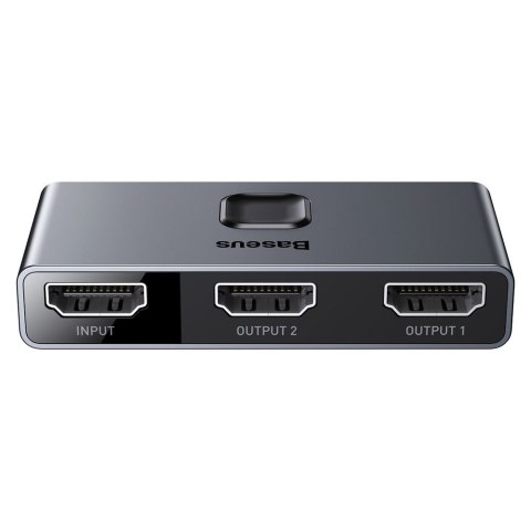 Przełącznik rozdzielacz splitter switch HDMI 2x HDMI 4K 30 Hz dwukierunkowy szary BASEUS