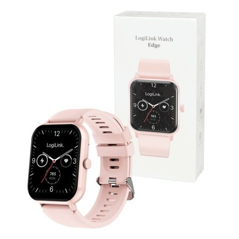 Smartwatch LCD, BT5.2 IP68, różowy LogiLink