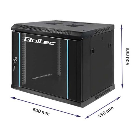 Szafa RACK 19 cali | 9U | 600 x 500 x 450 Qoltec
