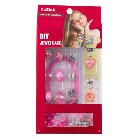 Zestaw DIY Do Robienia Bransoletek Biżuterii Koraliki Zawieszki Mix LEAN TOYS