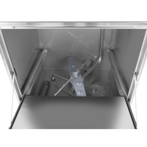 Zmywarka barowa do naczyń szybka i oszczędna + pompa spustowa kosz 50x50cm 400V Hendi