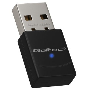 Bezprzewodowy mini Adapter Wi-Fi 6 | Standard AX | Bluetooth 5.4 | USB | 900Mbps Qoltec