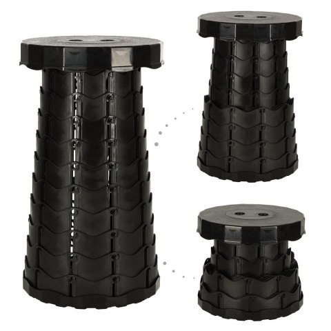 Krzesło składane taboret teleskopowy turystyczny przenośny czarny 200kg Kik Sp. z o. o. Sp. k.