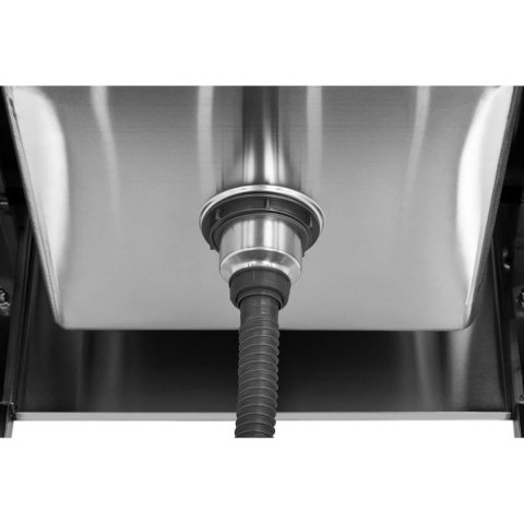 Zlew basen gastronomiczny jednokomorowy z półką i rantem 70 x 70 x 95 cm Royal Catering
