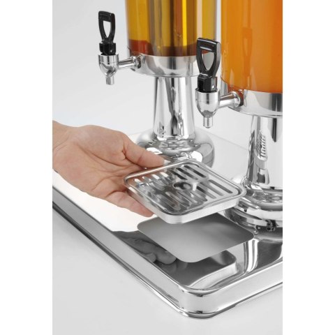 Dyspenser dozownik do soków napojów chłodzony podwójny 2 x 3L Hendi