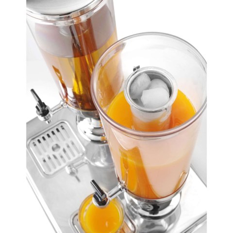 Dyspenser dozownik do soków napojów chłodzony podwójny 2 x 3L Hendi