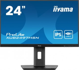 Monitor 24 cale XUB2497HSN-B2 IPS, USB-C Dock, HDMI, DP, 300cd, Pivot, HAS /5y/ IIYAMA