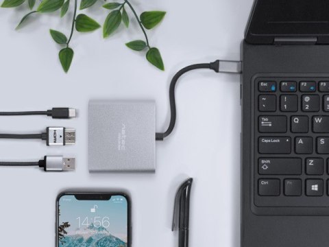 Multi Port Fowler mini USB-C PD, USB 3.0, HDMI 4K Natec