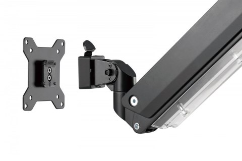 Ramię biurkowe pojedyncze z zaciskiem, 1xLCD, max. 35", max. obciążenie 15kg, ze sprężyną gazową Digitus