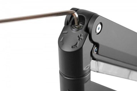 Ramię biurkowe pojedyncze z zaciskiem, 1xLCD, max. 35", max. obciążenie 15kg, ze sprężyną gazową Digitus